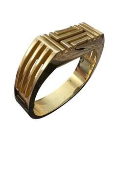 TORY BURCH BANGLE BRACELET GEOMETRIC GOLD TONE FIT BIT  ART DECO